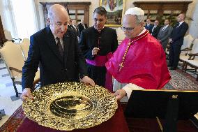 Pope Leo XIV Meets Abdelmadjid Tebboune - Vatican