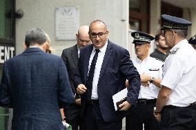 Bruno Retailleau visits the 20th Arrondissement Police Station - Paris
