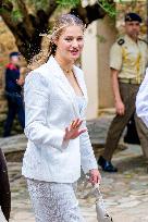 Princess Leonor And Infanta Sofia Working Visit - Sant Marti Vell