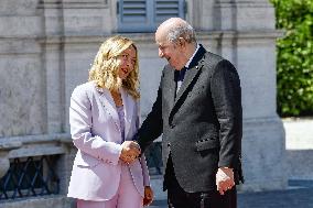 Giorgia Meloni Meets Abdelmadjid Tebboune - Rome