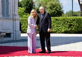 Giorgia Meloni Meets Abdelmadjid Tebboune - Rome
