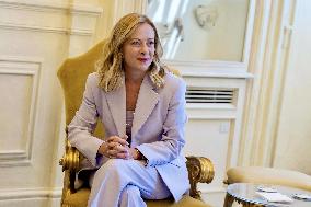 Giorgia Meloni Meets Abdelmadjid Tebboune - Rome
