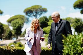 Giorgia Meloni Meets Abdelmadjid Tebboune - Rome