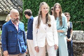 Princess Leonor And Infanta Sofia Working Visit - Sant Marti Vell