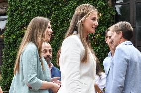 Princess Leonor And Infanta Sofia Working Visit - Sant Marti Vell
