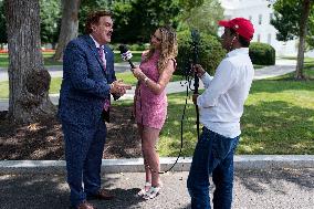 Mike Lindell outside White House