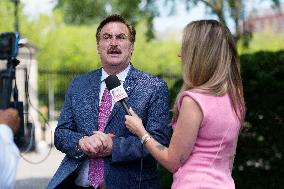 Mike Lindell outside White House