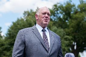 Tom Homan Speaks to Media outside West Wing of White House