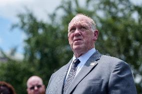 Tom Homan Speaks to Media outside West Wing of White House