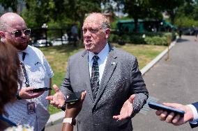 Tom Homan Speaks to Media outside West Wing of White House