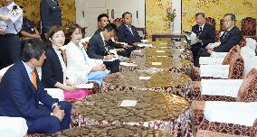 Meeting of Japan ruling, opposition parties' leaders