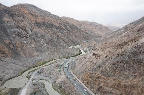 Scenic Views of the Karakoram Highway in Xinjiang - China