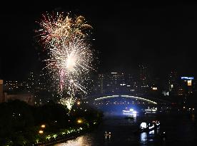 Tenjin festival in Osaka