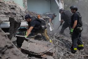 Aftermath Of Russian Air Bomb Strike On Hospital - Kharkiv