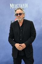Tim Burton And Monica Bellucci At Presentation Of Wednesday Season 2 - Italy