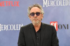 Tim Burton And Monica Bellucci At Presentation Of Wednesday Season 2 - Italy