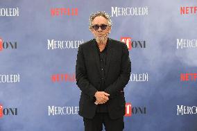 Tim Burton And Monica Bellucci At Presentation Of Wednesday Season 2 - Italy