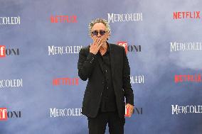 Tim Burton And Monica Bellucci At Presentation Of Wednesday Season 2 - Italy
