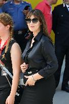 Tim Burton And Monica Bellucci At Presentation Of Wednesday Season 2 - Italy