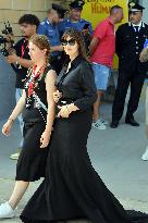 Tim Burton And Monica Bellucci At Presentation Of Wednesday Season 2 - Italy