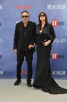 Tim Burton And Monica Bellucci At Presentation Of Wednesday Season 2 - Italy
