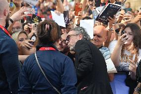Tim Burton And Monica Bellucci At Presentation Of Wednesday Season 2 - Italy