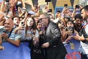 Tim Burton And Monica Bellucci At Presentation Of Wednesday Season 2 - Italy