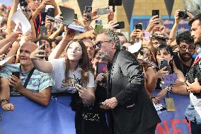 Tim Burton And Monica Bellucci At Presentation Of Wednesday Season 2 - Italy