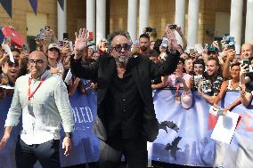 Tim Burton And Monica Bellucci At Presentation Of Wednesday Season 2 - Italy