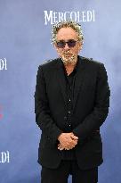 Tim Burton And Monica Bellucci At Presentation Of Wednesday Season 2 - Italy