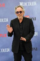 Tim Burton And Monica Bellucci At Presentation Of Wednesday Season 2 - Italy