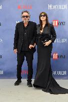 Tim Burton And Monica Bellucci At Presentation Of Wednesday Season 2 - Italy