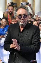 Tim Burton And Monica Bellucci At Presentation Of Wednesday Season 2 - Italy