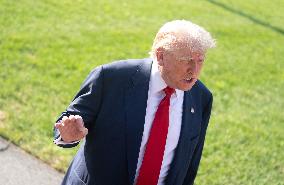 President Trump Departs White House for Scotland