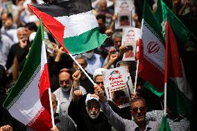 Support of Palestinians and Condemnation of Israel and US - Tehran