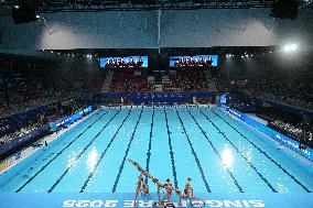 World Aquatics Championships 2025 -  acrobatic final of artistic swimming - Singapore