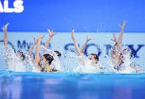 World Aquatics Championships 2025 -  acrobatic final of artistic swimming - Singapore