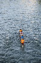 elebrations marking the first anniversary of the Paris 2024 Olympic Games - Canoes Parade
