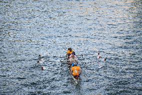 elebrations marking the first anniversary of the Paris 2024 Olympic Games - Canoes Parade