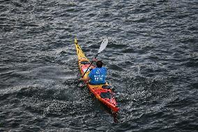 elebrations marking the first anniversary of the Paris 2024 Olympic Games - Canoes Parade