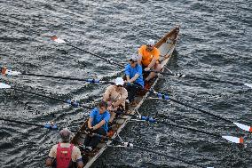 elebrations marking the first anniversary of the Paris 2024 Olympic Games - Canoes Parade