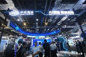 COSCO Shipping Booth at 2025 WAIC in Shanghai