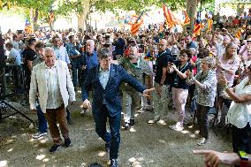 Puigdemont at the 5th anniversary of Junts - Prats-de-Mollo-la-Preste