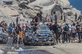 Humanitarian Aid Relief with Beginning of Airdrop Operations - Gaza