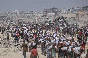 Humanitarian Aid Relief with Beginning of Airdrop Operations - Gaza