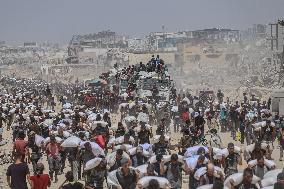 Humanitarian Aid Relief with Beginning of Airdrop Operations - Gaza