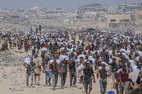 Humanitarian Aid Relief with Beginning of Airdrop Operations - Gaza