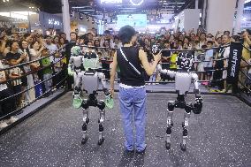 Unitree G1 Robot Fighting in 2025 WAIC in Shanghai