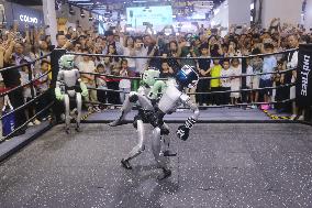 Unitree G1 Robot Fighting in 2025 WAIC in Shanghai