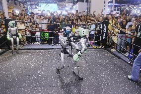 Unitree G1 Robot Fighting in 2025 WAIC in Shanghai